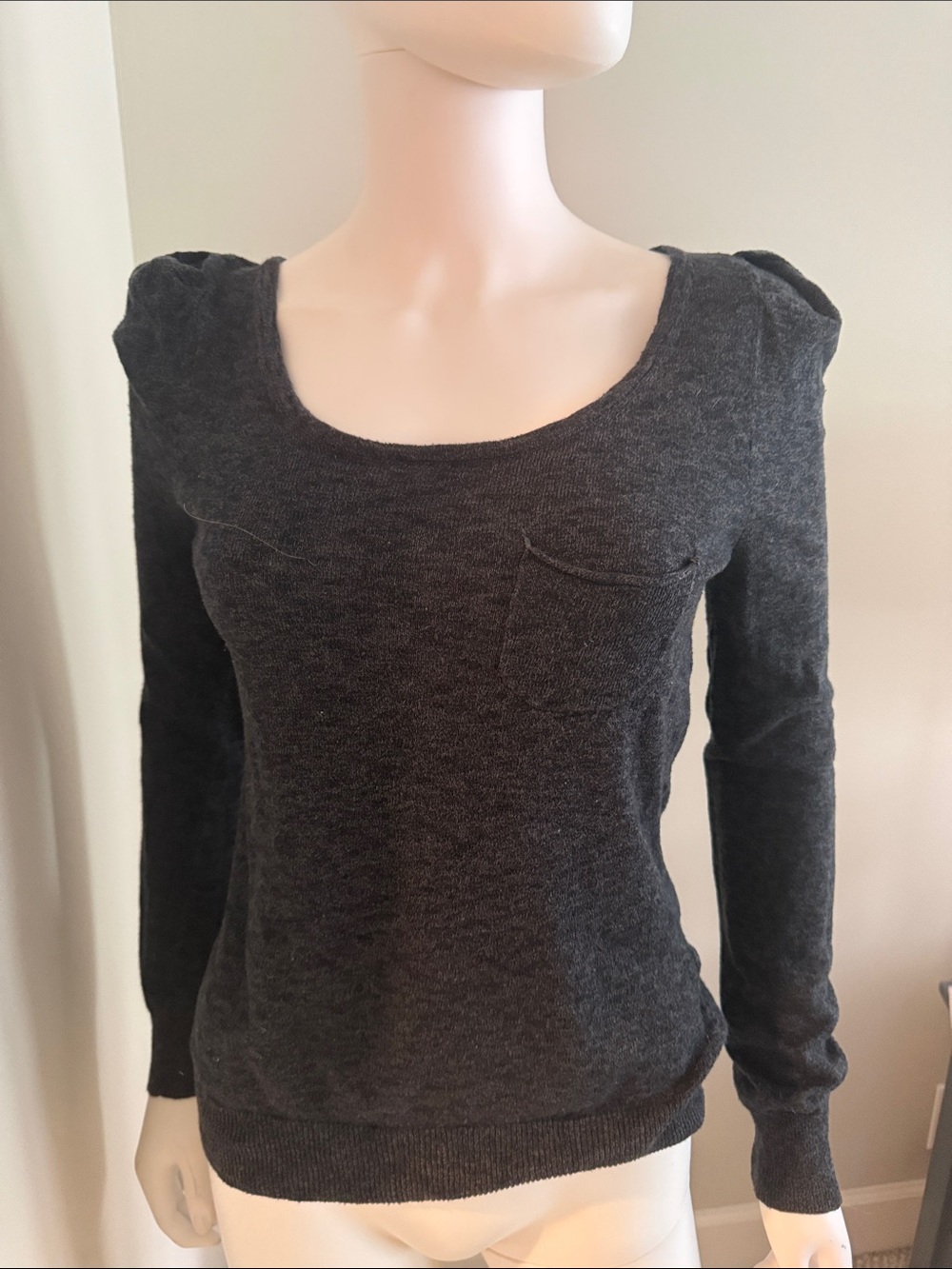 Jack Charcoal Knit Scoop Neck Sweater